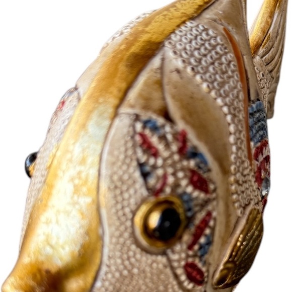 Decorative Mosaic Fish Figurine Multicolor Small Art Piece 7" x 5.5" - Picture 3 of 7